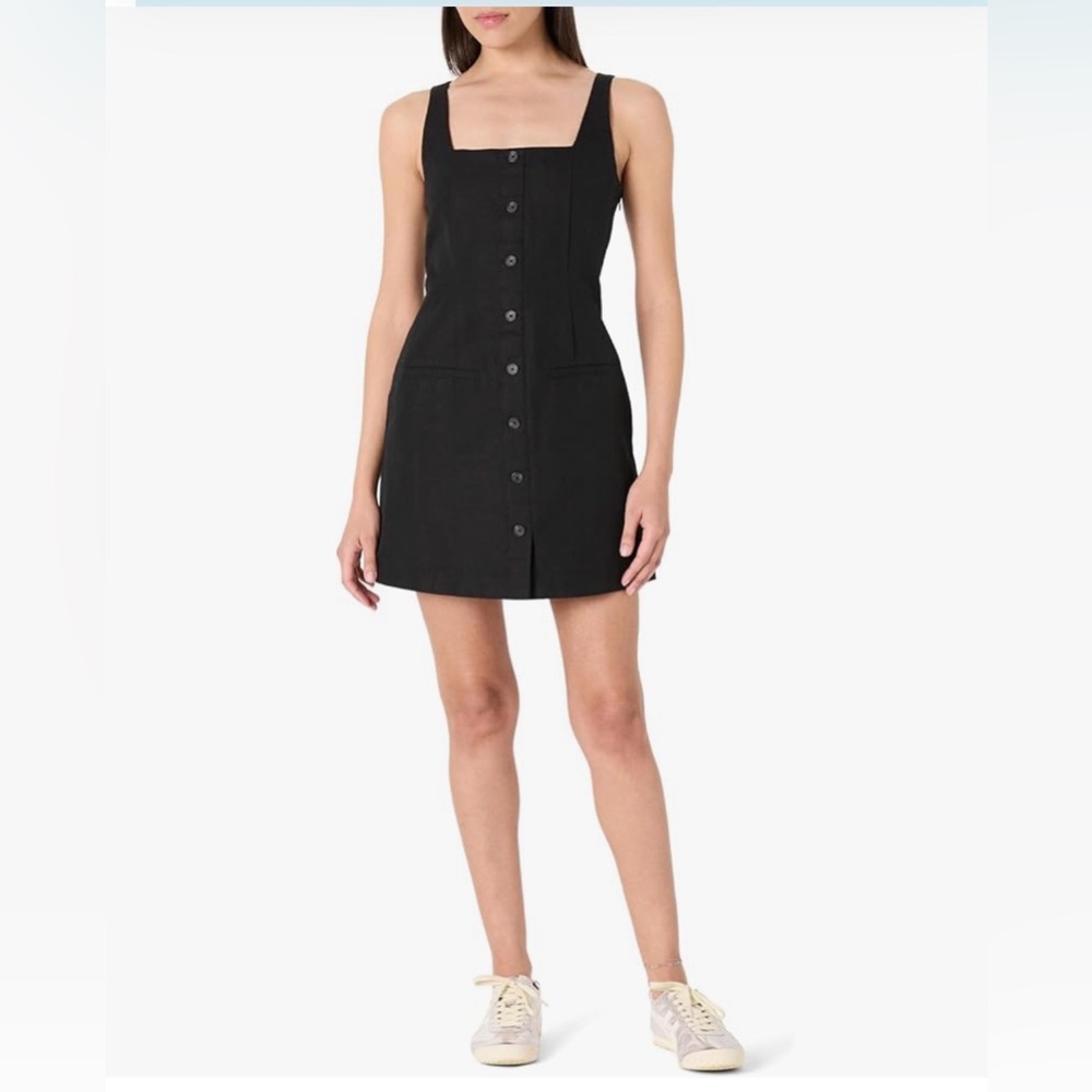The Drop Womens Amira Button Down Linen Mini Dress size S
